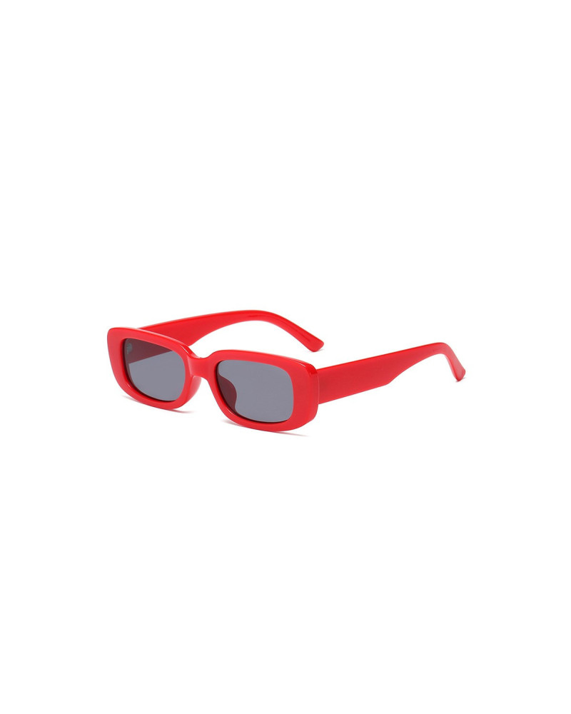 Samantha - Red Rectangle Sunglasses