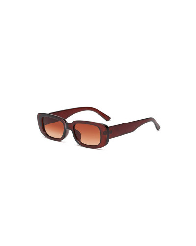 Samantha - Brown Rectangle Sunglasses