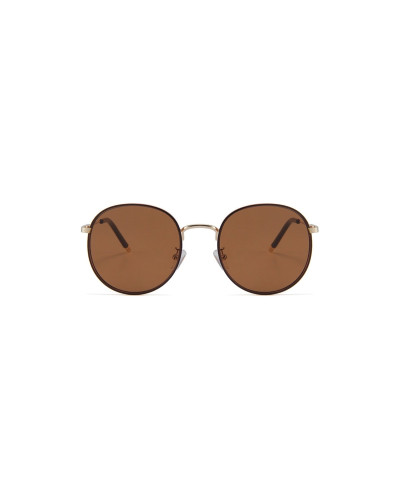 Ari - Gold Round Metal Sunglasses