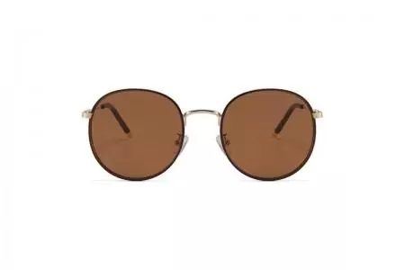 Ari - Gold Round Sunglasses