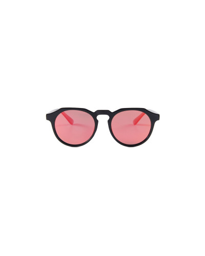Cancun Black Gold Polarised Round Sunglasses