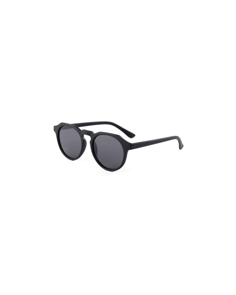 Cancun Black Polarised Round Sunglasses