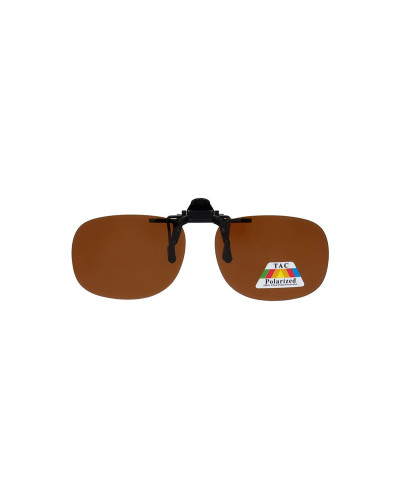 Mr Miyagi – Polarised Clip on Brown Aviators Small