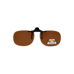 Mr Miyagi – Polarised Clip on Brown Aviators Small