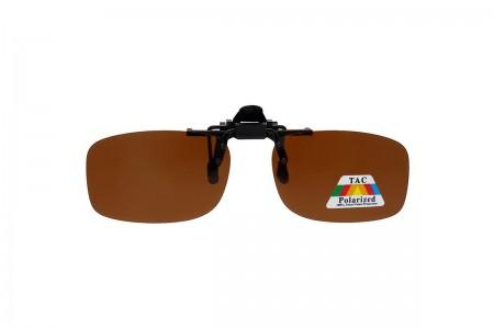 Affleck – Polarised Clip on Sunglasses Brown 