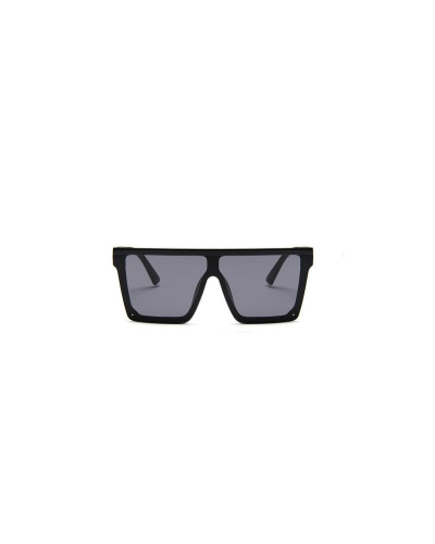 Jagger - Black Oversized Flat Top Sunglasses