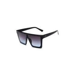 Jagger - Black Haze Oversized Flat Top Sunglasses