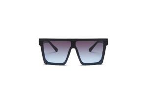 Jagger - Black Haze Oversized Flat Top Sunglasses