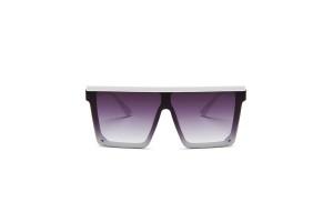 Jagger - White Oversized Flat Top Sunglasses