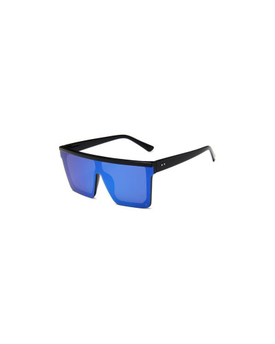 Jagger - Black Blue RV Oversized Flat Top Sunglasses