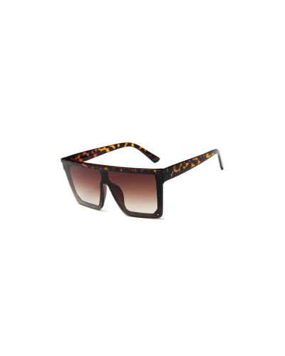 Jagger - Tort Oversized Flat Top Sunglasses