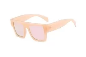 Al -Pink Chunky Oversized Flat Top Sunglasses