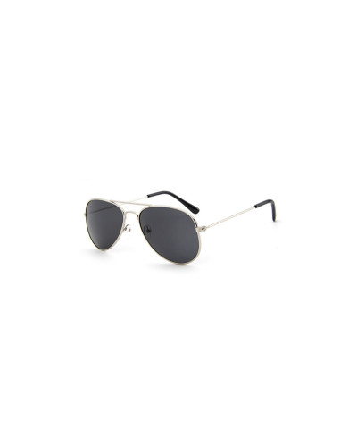 Kids Silver Pilot Aviator Sunglasses