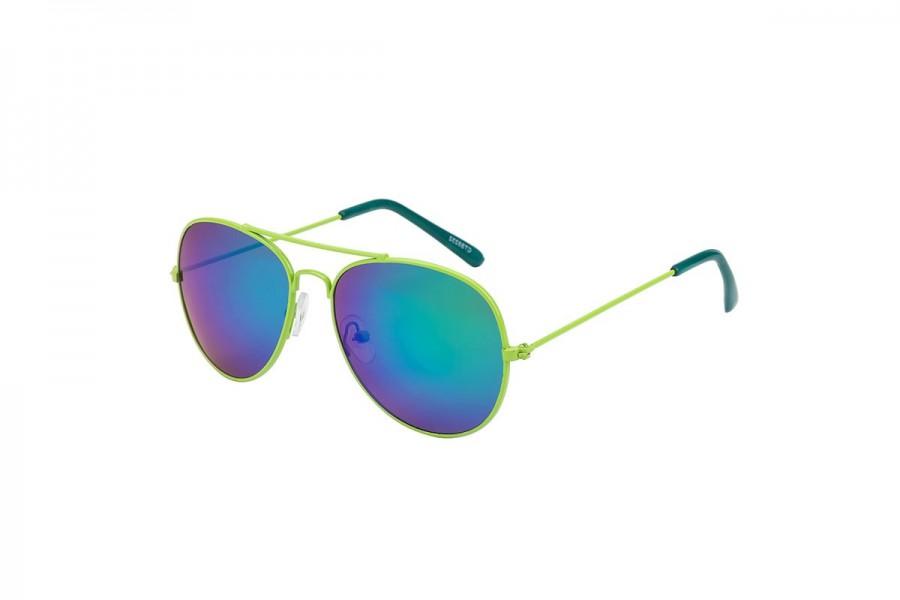 Neon Green RV Kids Aviator Sunglasses