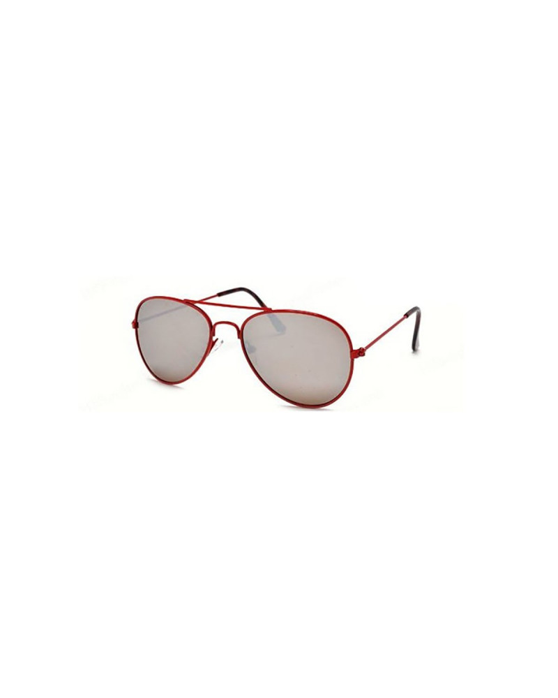 Neon Red RV Kids Aviator Sunglasses