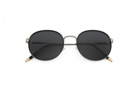 Ari - Black Round Sunglasses