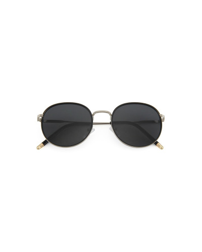 Ari black Round Metal Sunglasses