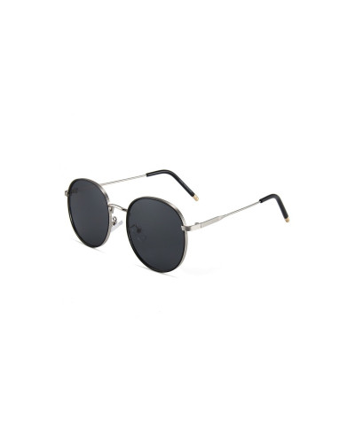 Ari - Black Round Metal Sunglasses