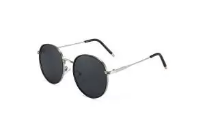Ari - Black Round Metal Sunglasses