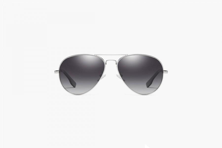 Mr Smith - Silver Polarised Aviator Sunglasses