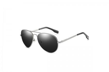 Mr Smith Polarised Silver Aviator Sunglasses