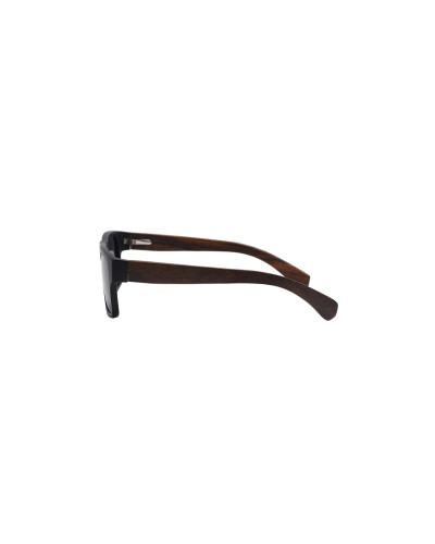 Premium Wood Flat Top Sunglasses - Ed Wood Black side