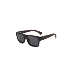 Premium Wood Flat Top Sunglasses - Ed Wood Black