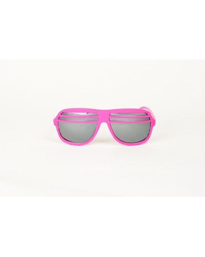 Kanye - Shutter Shades - Pink Mirror Party Sunglasses