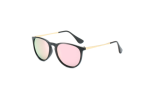 Tailor - Matte Black Pink RV Round Polarised Sunglasses