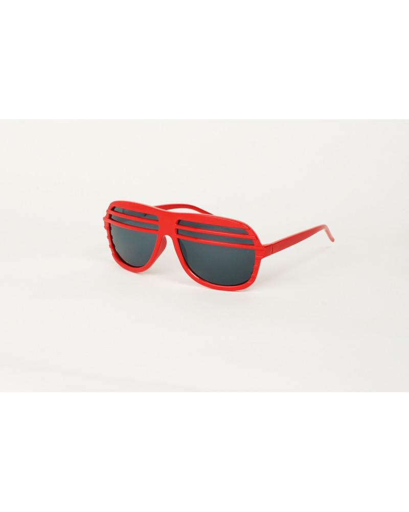 Kanye Half Shutter Shades with Mirror Lens - Red