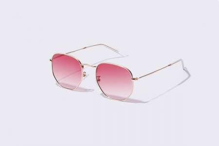 Mila - Pink Round Light Lens Sunglasses for Women