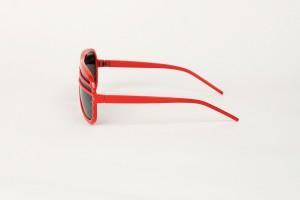Kanye Half Shutter Shades with Mirror Lens - Red side