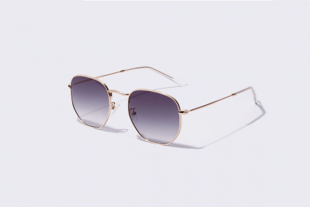 Mila - Purple Round Light Lens Sunglasses for Women