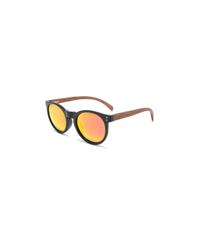 Skylar - Black Red RV Polarised Wood Sunglasses