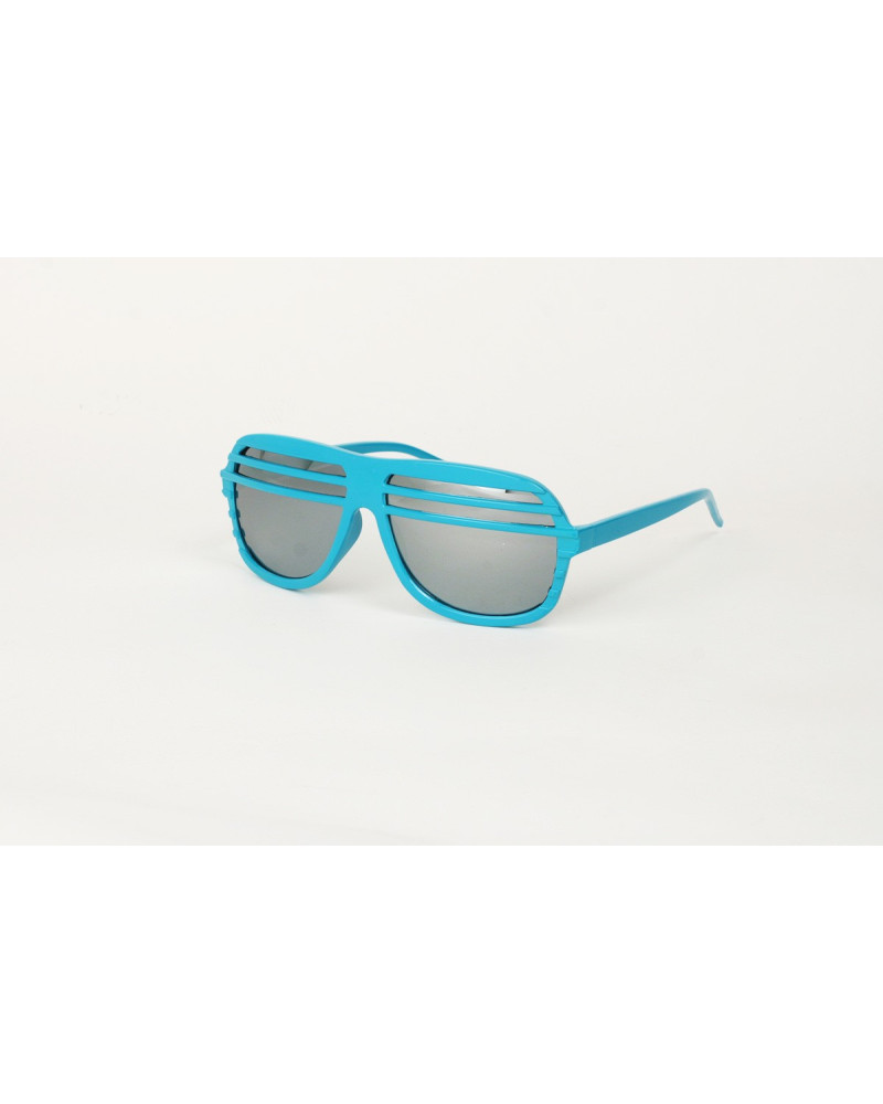 Kanye Half Shutter Shades with Mirror Lens - Blue