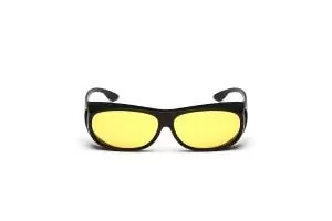 Yellow Low Light Fit over glasses - Black