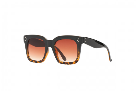 Black Tort Square Oversized Sunglasses