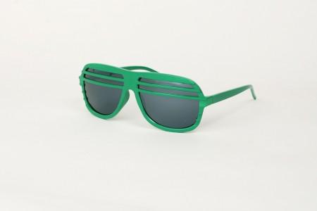 Kanye Half Shutter Shades with Mirror Lens - Green