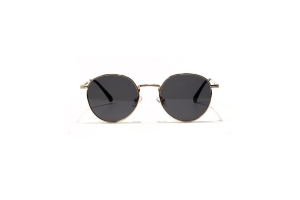 Harlow - Gold Round Sunglasses