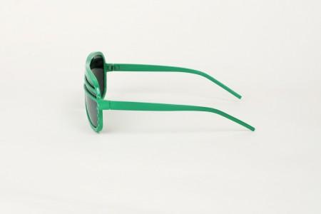 Kanye Half Shutter Shades with Mirror Lens - Green side