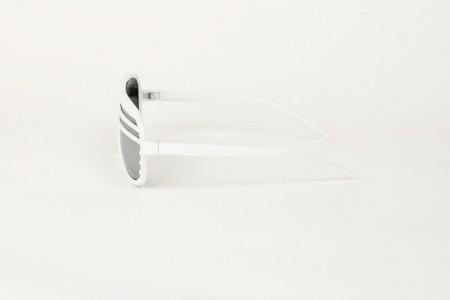 Kanye Half Shutter Shades with Mirror Lens - White Side