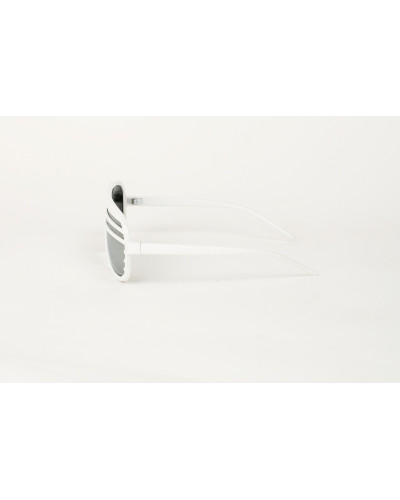 Kanye Half Shutter Shades with Mirror Lens - White