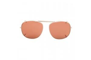 Gold Clip-on Spring Sunglasses - Kutcher