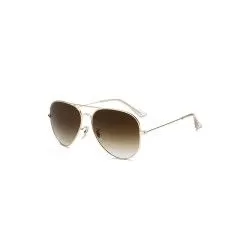 Hudson - Gold Brown Aviator Sunglasses